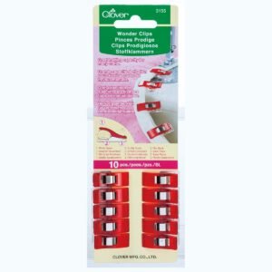 Clover Wonder Clips Red, 10 pcs