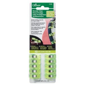Clover Wonder Clips Neon Green, 10 pcs