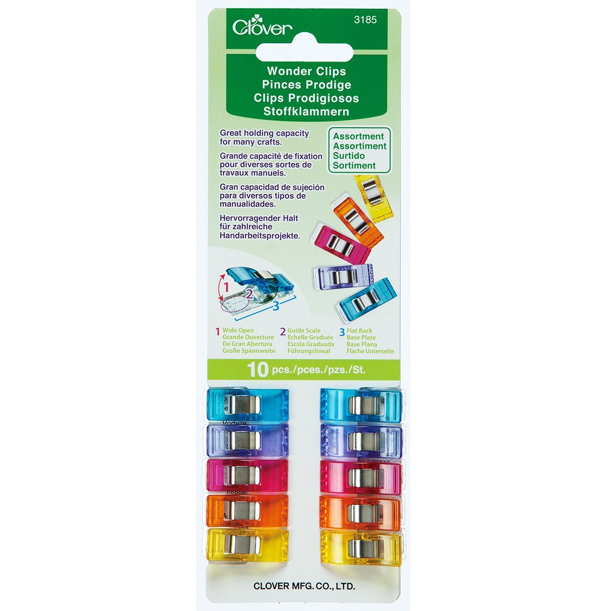 Clover Wonder Clips Assortment, 10 pcs