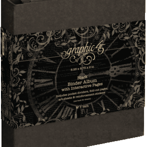 Graphic 45 Binder Album with Interactive Pages – Black