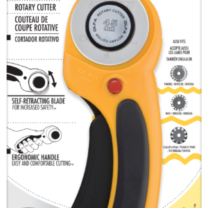 OLFA 45 mm RTY-2DX Ergonomic Rotary Cutter, Yellow